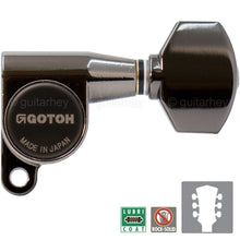 Carregar imagem no visualizador da galeria, NEW Gotoh SG360-07 Tuners Schaller Style Mini Keys L3+R3 Set 3x3 - COSMO BLACK