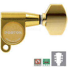 Load image into Gallery viewer, NEW Gotoh SG360-07 Schaller Style Mini Tuning Keys Small Buttons Set 3x3 - GOLD