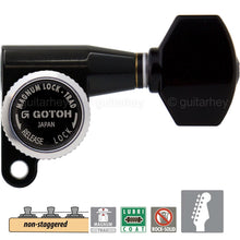 Load image into Gallery viewer, NEW Gotoh SG360-07 MGT 6 In-Line Set Non-Staggered Locking Tuners Keys - BLACK