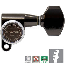 Load image into Gallery viewer, NEW Gotoh SG360-07 MGT 6 In-Line Guitar Tuners Locking MAGNUM LOCK - COSMO BLACK