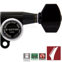 Load image into Gallery viewer, NEW Gotoh SG360-07 MGT 7 In-Line Set Locking Mini Tuners Non-Staggered - BLACK