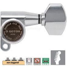 Load image into Gallery viewer, NEW Gotoh SG360-07 MGT 6 In-Line Set Non-Staggered Locking Tuners Keys - CHROME
