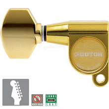 Carregar imagem no visualizador da galeria, NEW Gotoh SG360 LEFT-HANDED 6-In-Line Schaller Style Mini Tuning Keys LEFTY GOLD