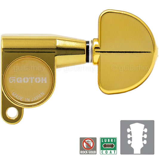 NEW Gotoh SG360-20 Schaller Style Mini Tuning Keys LARGE Buttons Set 3x3 - GOLD