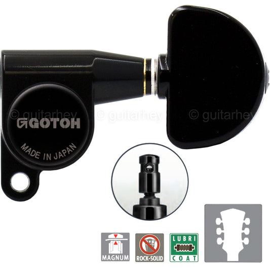 NEW Gotoh SG360-20 MG Magnum Locking L3+R3 LARGE DOMED Buttons Set 3x3 - BLACK