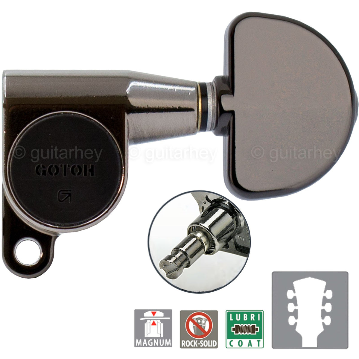 NEW Gotoh SG360-20 MG Magnum Locking L3+R3 DOMED Buttons Set 3x3 - COSMO BLACK