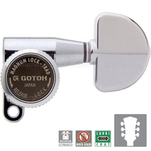 Load image into Gallery viewer, NEW Gotoh SG360-20 MGT Locking Tuners L3+R3 Keys LARGE DOME Buttons 3x3 - CHROME