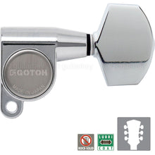 Carregar imagem no visualizador da galeria, Gotoh SG360-01 Tuners Mini Schaller Style Large Button Set w/ screws 3x3 CHROME