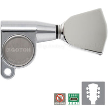 Load image into Gallery viewer, NEW Gotoh SG360-04 Tuner Set Mini Schaller Style Keystone w/ screws 3x3 - CHROME