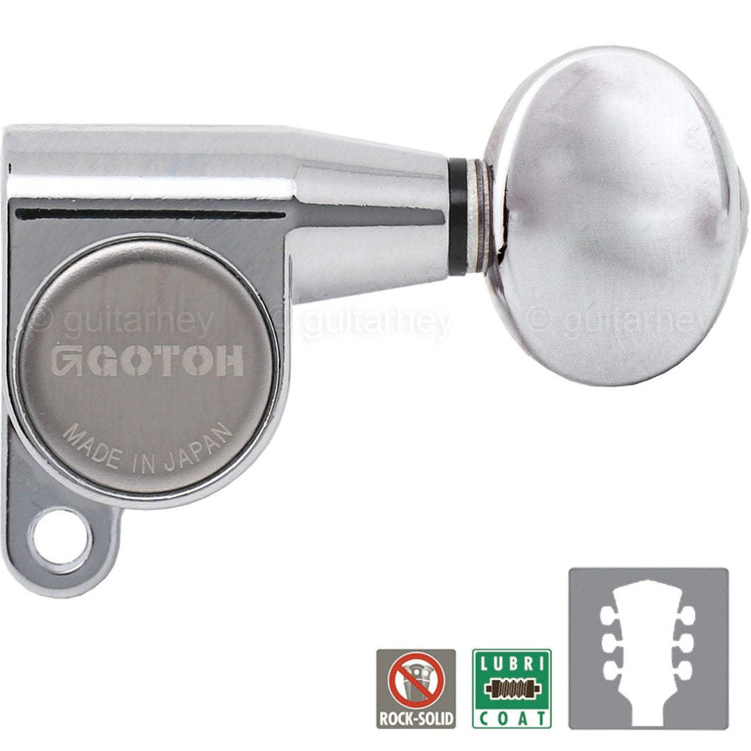 NEW Gotoh SG360-05 Schaller Style Mini Tuning Keys Small Button Set 3x3 - CHROME