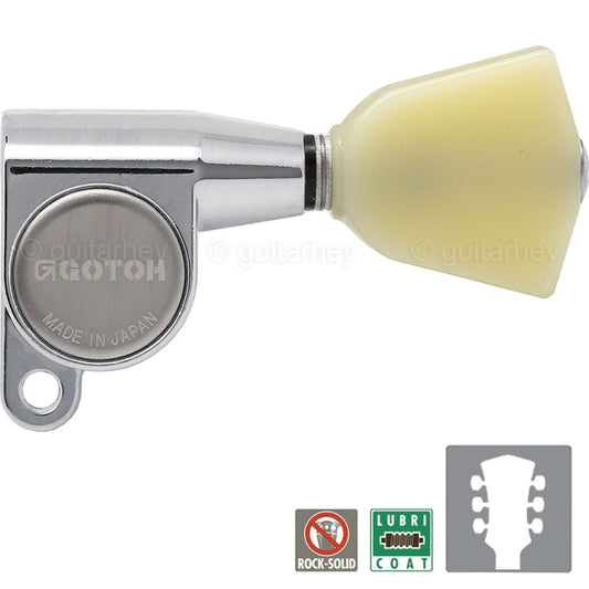 NEW Gotoh SG360-P4N L3+R3 Set Mini Schaller Style Keystone Tuners 3x3 - CHROME