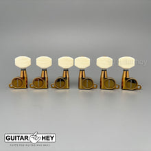 Load image into Gallery viewer, NEW Gotoh SG360-M07 MG L3+R3 Locking Tuning Keys w/ IVORY Buttons 3x3 - GOLD