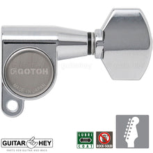 Load image into Gallery viewer, NEW Gotoh SG360-07 Schaller Style Mini Tuners 6 In-Line Tuning Keys Set - CHROME