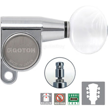Load image into Gallery viewer, NEW Gotoh SG360-05P1 MG Magnum Locking Tuners L3+R3 OVAL PEARLOID 3x3 - CHROME