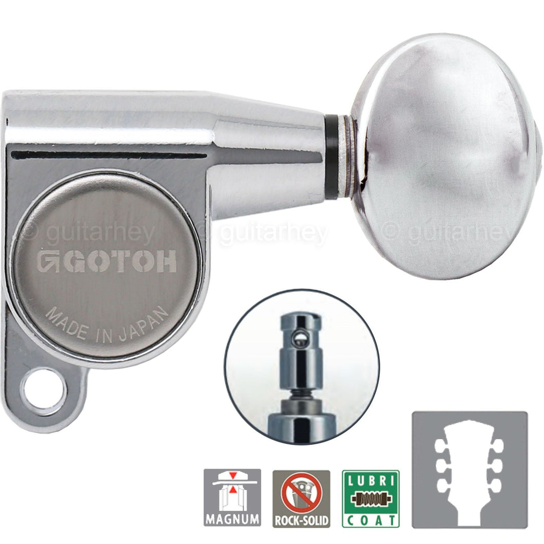 NEW Gotoh SG360-05 MG Magnum Locking Tuners L3+R3 w/ OVAL Buttons 3x3 - CHROME