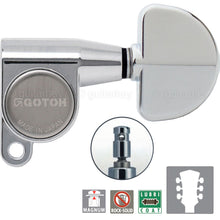 Load image into Gallery viewer, NEW Gotoh SG360-20 MG Magnum Locking Tuners L3+R3 w/ DOMED Buttons 3x3 - CHROME