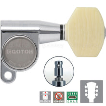 Load image into Gallery viewer, NEW Gotoh SG360-M07 MG Magnum Locking Tuners L3+R3 Set w/ Screws 3x3 - CHROME