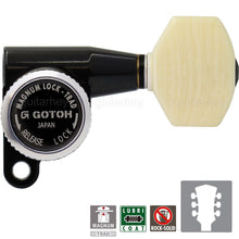 Load image into Gallery viewer, NEW Gotoh SG360-M07 MGT Locking Tuners L3+R3 SMALL Buttons Keys 3x3 - BLACK