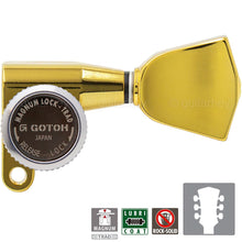 Load image into Gallery viewer, NEW Gotoh SG360-04 MGT Locking Mini M6 Stye Tuners KEYSTONE Buttons 3x3 - GOLD