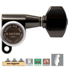 Load image into Gallery viewer, NEW Gotoh SG360-07 MGT 6 In-Line Set Non-Staggered Locking Tuners - COSMO BLACK