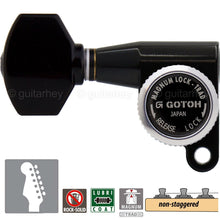 Load image into Gallery viewer, NEW Gotoh SG360-07 MGT 6 In-Line Non-Staggered Locking Mini LEFT-HANDED - BLACK