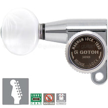 Load image into Gallery viewer, Gotoh SG360-05P1 MGT 6 In-Line MAGNUM Locking PEARLOID Mini LEFT-HANDED - CHROME