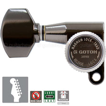 Load image into Gallery viewer, NEW Gotoh SG360-07 MGT 6 In-Line Non-Staggered Locking LEFT-HANDED - COSMO BLACK