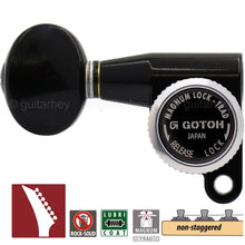 Load image into Gallery viewer, NEW Gotoh SG360-05 MGT 7 In-Line Set Locking TREBLE SIDE Non-Staggered - BLACK