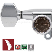 Load image into Gallery viewer, NEW Gotoh SG360-07 MGT 7 In-Line Locking Tuners TREBLE SIDE Non-Staggered CHROME