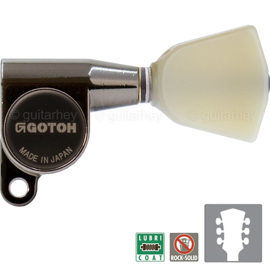 NEW Gotoh SG360-P4N Schaller Style Mini KEYSTONE Buttons SET 3x3 COSMO BLACK