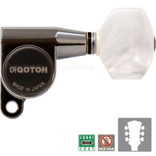 Carregar imagem no visualizador da galeria, NEW Gotoh SG360 Tuners Schaller Style Mini PEARLOID Buttons SET 3x3 COSMO BLACK