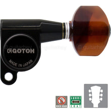 Load image into Gallery viewer, NEW Gotoh SG360 TORTOISE Schaller Style Mini Tuning Keys w/ Hardware 3x3 - BLACK