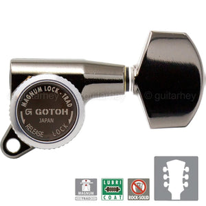 NEW Gotoh SG381-01 MGT MAGNUM LOCK-TRAD Set L3+R3 Guitar Tuners 3x3- COSMO BLACK