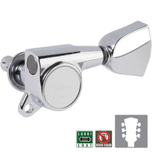 Carregar imagem no visualizador da galeria, NEW Gotoh SG381-04 Sealed Tuners 3x3 Keystone Button Tuning Keys 16:1 - CHROME