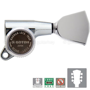 NEW Gotoh SG381-04 MGT MAGNUM LOCKING TRAD Keystone Tuners Keys Set 3x3 - CHROME