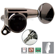 Load image into Gallery viewer, NEW Gotoh SG381-05 MG Magnum Locking Set 6 in Line Tuners Keys - COSMO BLACK