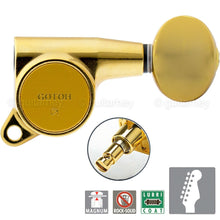 Load image into Gallery viewer, NEW Gotoh SG381-05 MG Magnum Locking 6 in Line OVAL Buttons Right Handed - GOLD