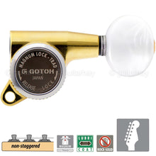 Load image into Gallery viewer, NEW Gotoh SG381-05P1 MGT 6 in Line NON-STAGGERED Set Locking Tuners - GOLD