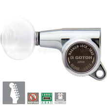 Load image into Gallery viewer, Gotoh SG381-05P1 MGT 6 In-Line Set MAGNUM Locking PEARLOID LEFT-HANDED - CHROME