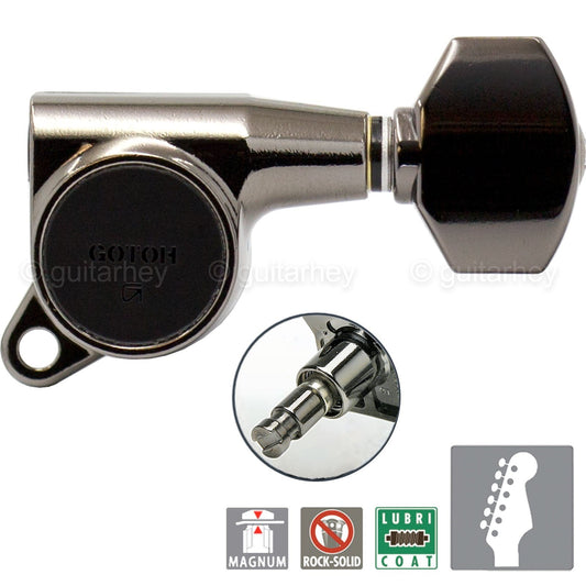 NEW Gotoh SG381-07 MG MAGNUM LOCKING Set 6 in line Right Handed - COSMO BLACK