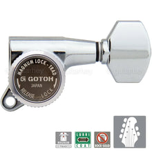 Carregar imagem no visualizador da galeria, NEW Gotoh SG381-07 MGT L4+R2 Set Mini Locking Tuners Tuning Keys 4x2 - CHROME