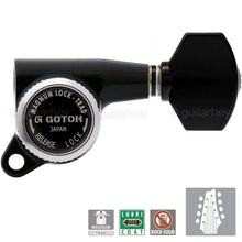 Load image into Gallery viewer, NEW Gotoh SG381-07 MGT Locking Tuners w/ Small Buttons 8-String Set 4x4 - BLACK