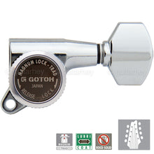 Load image into Gallery viewer, NEW Gotoh SG381-07 MGT Locking Tuners Small Buttons 8-String Set 4x4 - CHROME