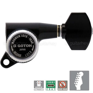 NEW Gotoh SG381-07 MGT MAGNUM LOCKING TRAD Set 6 in line Right Handed - BLACK