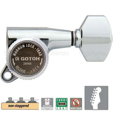 Load image into Gallery viewer, NEW Gotoh SG381-07 MGT 6 in Line NON-STAGGERED Set Locking Tuners - CHROME