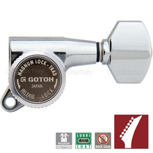 Load image into Gallery viewer, NEW Gotoh SG381-07 MGT 7 in Line Locking Tuners Set NON-Staggered - CHROME