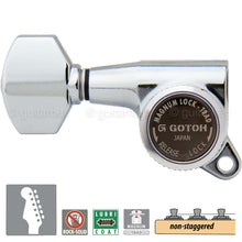 Load image into Gallery viewer, NEW Gotoh SG381-07 MGT 6 In-Line Set Non-Staggered Locking LEFT-HANDED - CHROME