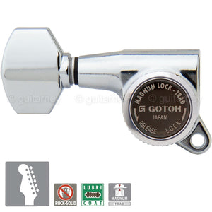NEW Gotoh SG381-07 MGT 6 In-Line Set MAGNUM Locking LEFT-HANDED - CHROME