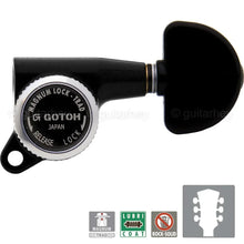 Load image into Gallery viewer, NEW Gotoh SG381-20 MGT Magnum Lock-Trad 3+3 Grover Style Button 3x3 BK - BLACK