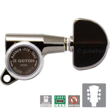 Load image into Gallery viewer, NEW Gotoh SG381-20 MGT Magnum Locking Keys Grover Style Button 3x3 - COSMO BLACK